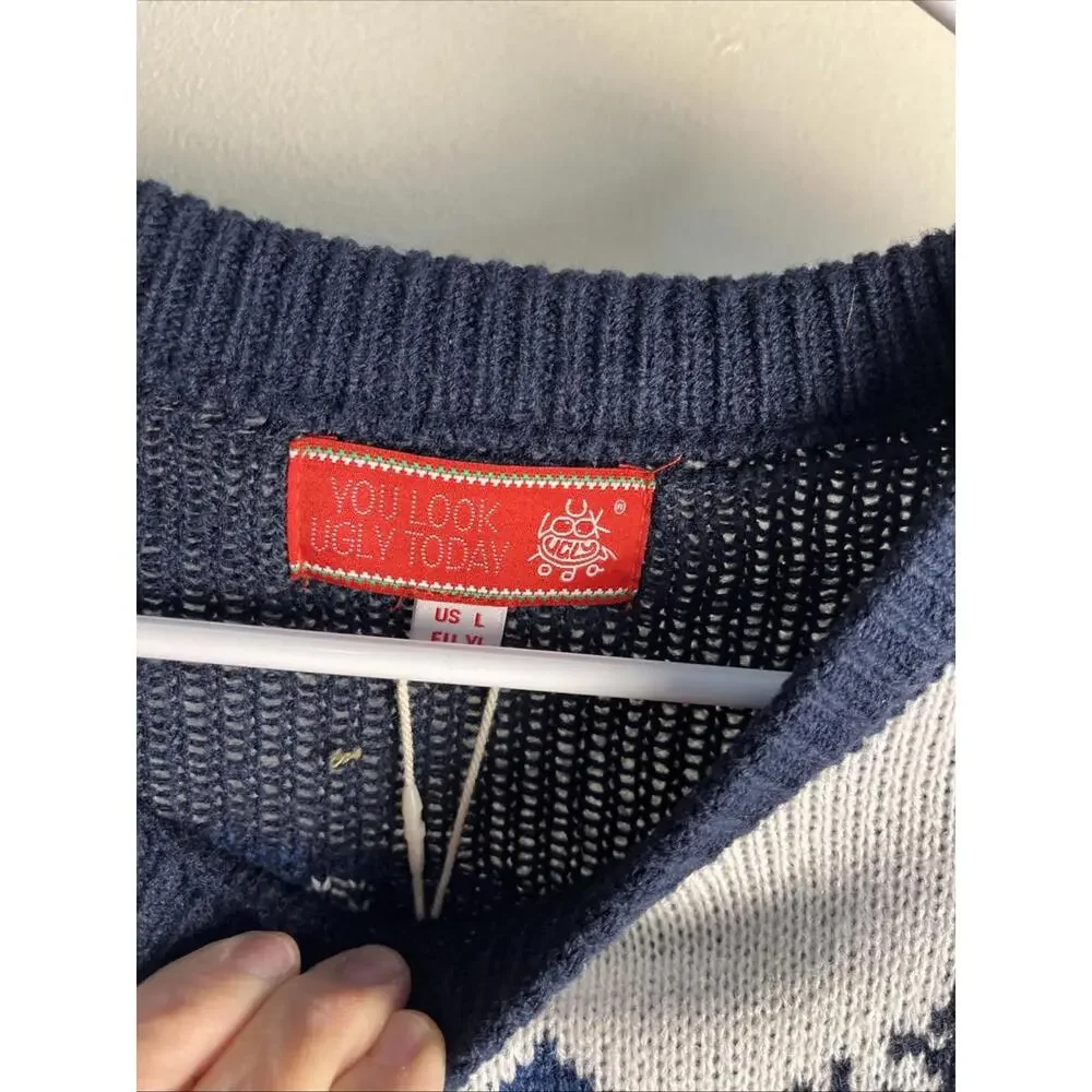 Merry Christmas Ya Filthy Animal Christmas Sweater Unisex Size Large Holiday - Picture 3 of 7